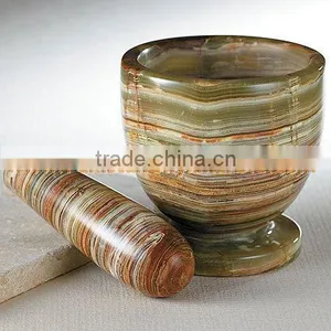 PAKISTAN SUPPLIER WHOLESALE 2017 ONYX MORTAR AND PESTLE HANDICRAFTS thumbnail-3