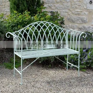 2-seat Outdoor Vintage Iron Portable Folding Bench thumbnail-1