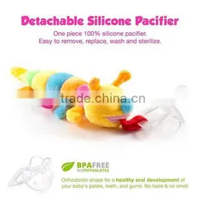 Soft Plush Toy With Detachable Silicone Baby Pacifier thumbnail-4