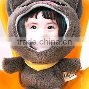 2015 New Arrive Good Quality 6-18cm Interesting Stuffed Plush Toy Doll With Plastic Face thumbnail-3