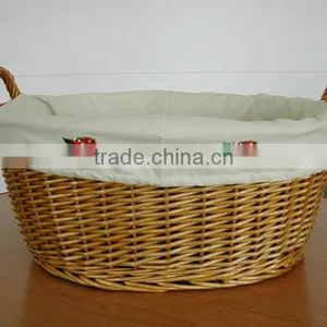 Handmade Wicker Food Basket for Bread ,cheese With Lining thumbnail-1