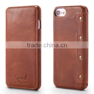 2017 4.7 Inch Universal Simple Cowhide Flip Leather Phone Case For IPhone 7/6s/6 thumbnail-1