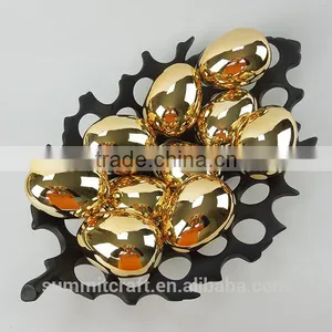 High Quality Decorative Ceremic Shinny Golden Egg thumbnail-1
