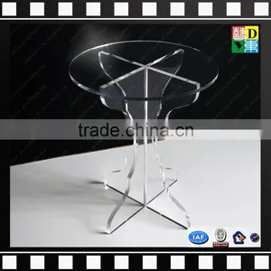 Round PMMA Furniture Tables Transparent Acrylic Coffee Table From Shenzhen Yidong thumbnail-4