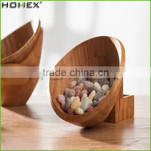 Custom Design BSCI Approved Factory Low Cost Bamboo Salad Bowl/Homex_Factory thumbnail-2