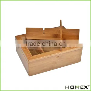 Collections Tea Storage Box With 6 Adjustable Compartments and Acrylic Lid/Homex_Factory thumbnail-2