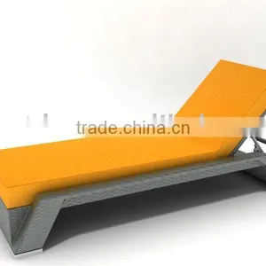 Garden Rattan Chaise Lounge thumbnail-1