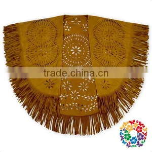Fashionable Design Fuax Fur Shawl Baby Girl Shawl Suede Leather Shawl thumbnail-6