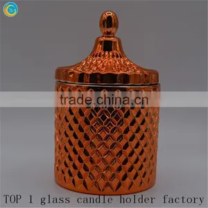 Orange Decorative Glass Jars Wholesale Wedding Table Decor thumbnail-1