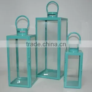 Set of 3 Antique Spring Decoration Metal Candle Lantern thumbnail-1
