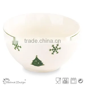 Elk Snowflake Christmas Decoration Wholesale Ceramic Bowl thumbnail-1