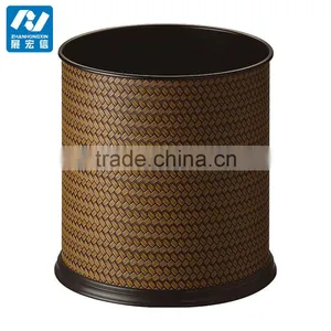 PU Covered Stainless Steel Hotel Garbage Can thumbnail-6