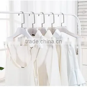 Old Flat White Lady Clothing Store Retro Anti Skid Coat Hanger White Wood Hanger thumbnail-1