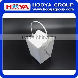 16oz /26oz /32oz Disposable White Paper Food Packing Box With Plastic Handle,waterproof and Oilproof thumbnail-4