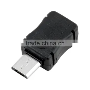 10pcs Worldwide 5 Pin T Port Male Micro USB Plug Socket Connector + Plastic Cover for DIY thumbnail-1