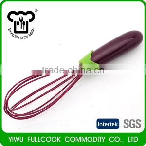 Hot Sale Eggplant Shape Silicone Egg Beater Whisk Kitchen Tool thumbnail-2