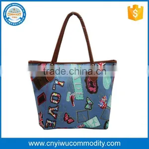 Eco Navy Color 12oz Canvas Cotton Bag Printed Logo thumbnail-1
