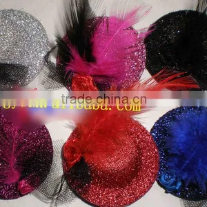 Fashion Party Decoration Mini Flower Hat/sinamay Ladies Feather Hats/church Hats thumbnail-1