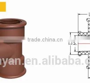 TY High Quality PP Threaded Pipes&fittings REDCUING TEEeco-friendly Cheap Price Full Size Factory Price List Discount thumbnail-1