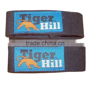 BAR STRAP Custom 21.5 Inches Length WRIST WEIGHT LIFTING PULLING POWER FITNESS PADDED COTTON HAND STRAP thumbnail-1