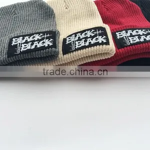 Top Quality Label Patch Beanies Winter Ski Kintted Cap thumbnail-2