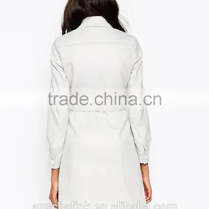 Best Selling Women Tied Waist Belt Slim Fit Winter Coat Low Price thumbnail-4