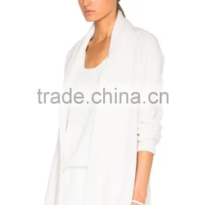 Women 100% Cashmere no Button Fancy Cardigan Sweater thumbnail-2