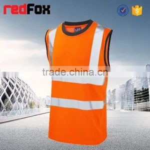 Black 150gsm Net Reflective Safety T-shirt for Worker Sleeves Bicycle Safety Yellow T-shirts High Safety T-shirt thumbnail-6