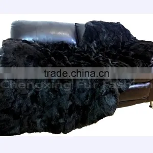 CX-D-11D Style Winter European Genuine Rex Rabbit Fur Bedding Set thumbnail-2