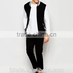 Black Baseball Jacket, Sports Wears Men, Garment OEM thumbnail-2