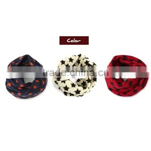 Korean Style Lovely Winter Warm Acrylic Five-pointed Star Pattern Fashion Baby Scarf Kids Infinity Scarf thumbnail-4