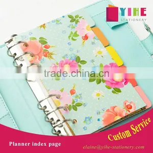 A5/A6 Art Paper 4/1C Printing Custom Planner Index Page 6 Holes Planner Internal Page thumbnail-1