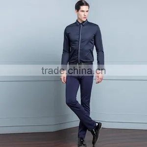 New Design Navy Colour Italian Shirt Men Long Sleeve 2016 thumbnail-4