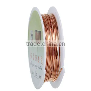 Copper Beading Wire Thread Cord Round Rose Gold 1mm Dia. , 2 Rolls thumbnail-1