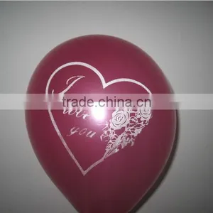 Beautiful Valentine's Day Love You Printed Latex Helium Balloon thumbnail-1