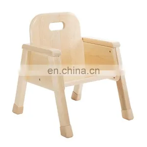 High Quality Montessori Furniture Portable Wooden Baby Chair thumbnail-1
