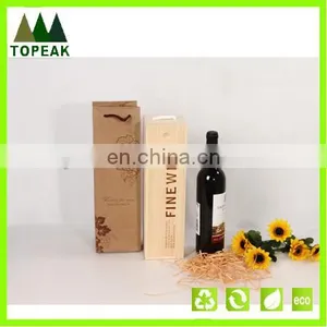 Cheap Wooden Wine Box With Sliding Lid for Single Bottle Wood Box thumbnail-1