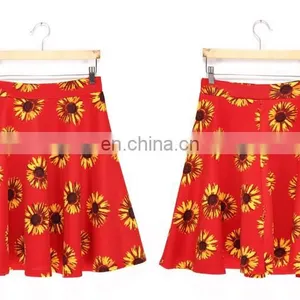 Summer Daisy Flower Printing Tank Tops With A Line Skirts Two Pieces Ready Garment thumbnail-4
