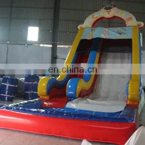 Best Design Pool Slide Type PVC 0.55mm Inflatable Slide With Pool for Sale HT010 thumbnail-1
