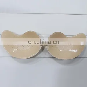 ES6610 Golden Wholesale Fashion Sexy Breathable Invisible Nude Silicone Free Bra for Women thumbnail-2
