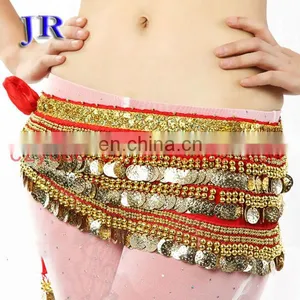 Y-2003 Egyptian Velvet Fabric Gold Coins Belly Dance Hip Scarf thumbnail-2