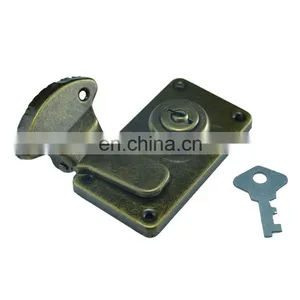 Custom Made Antique Bronze Travel Vanity Luggage Hasp Locking Case Latch With Key thumbnail-2