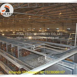 Haiti Poultry Farm Equipment & Chicken Farm Battery Chicken Cage & Layer Cage & Chicken Coop & Hen Coop & Laying Hen Cage in Chicken House thumbnail-3