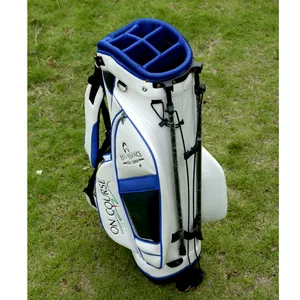 Blue and White Color PU Leather Golf Stand Bag thumbnail-5