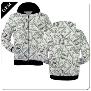 Custom Mens 3D Printed Pullover Hoodies All Over Printing Polyester Hooded Sweatshirts thumbnail-3