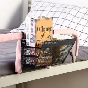 Dormitory Bedroom Bedside Black Metal Hanging Baskets Storage Baskets for College Students thumbnail-1