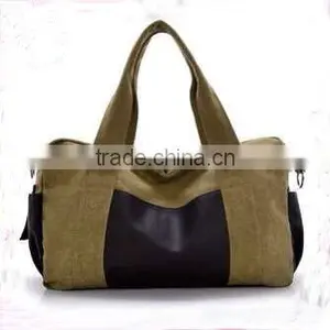 2016 Wholesale Large Capacity Unisex Leisure Canvas Travel Bag Backpack Shoulder Messenger Bag thumbnail-4