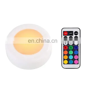 LED Puck Lights Remote Control RGB Night Light Color Atmosphere Night Light Cabinet Lamp Led thumbnail-2