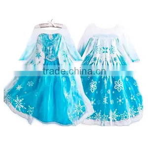 Child Dress Princess Girl Frozen Elsa Dress Wholesale Latest Baby Dress Designs SU033 thumbnail-1