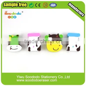 Student Supply 2D Ectrusion Animal Cow Shaped Erasers thumbnail-6